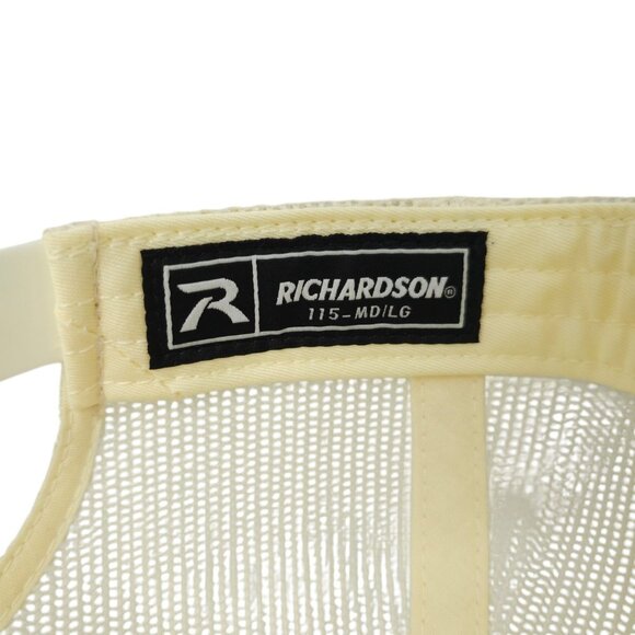 Richardson Mesh Snapback Cap Rubber Patch Logo Low Pro Trucker Baseball Hat - Picture 7 of 13